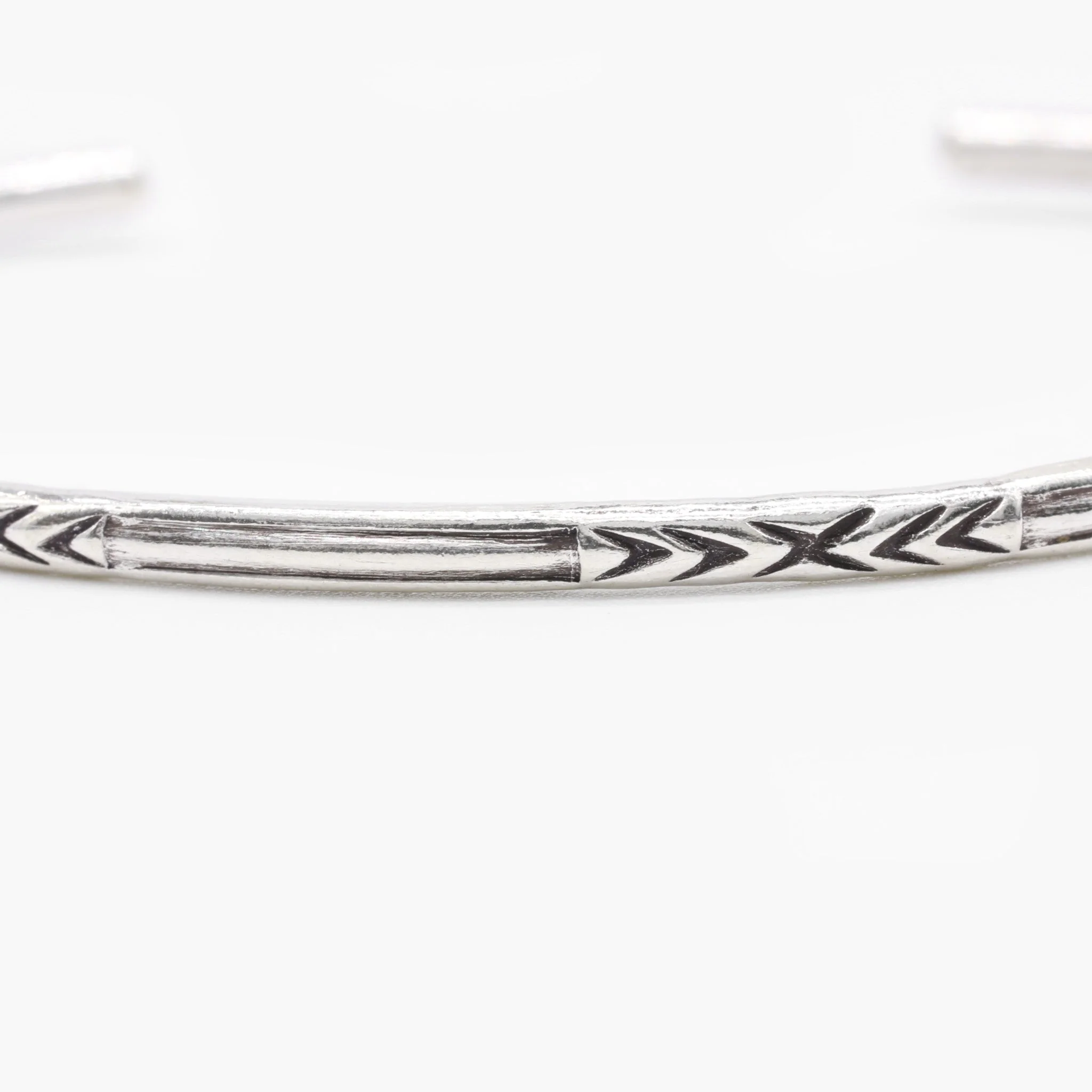 Tribal Sterling Silver Bangle - Image 3