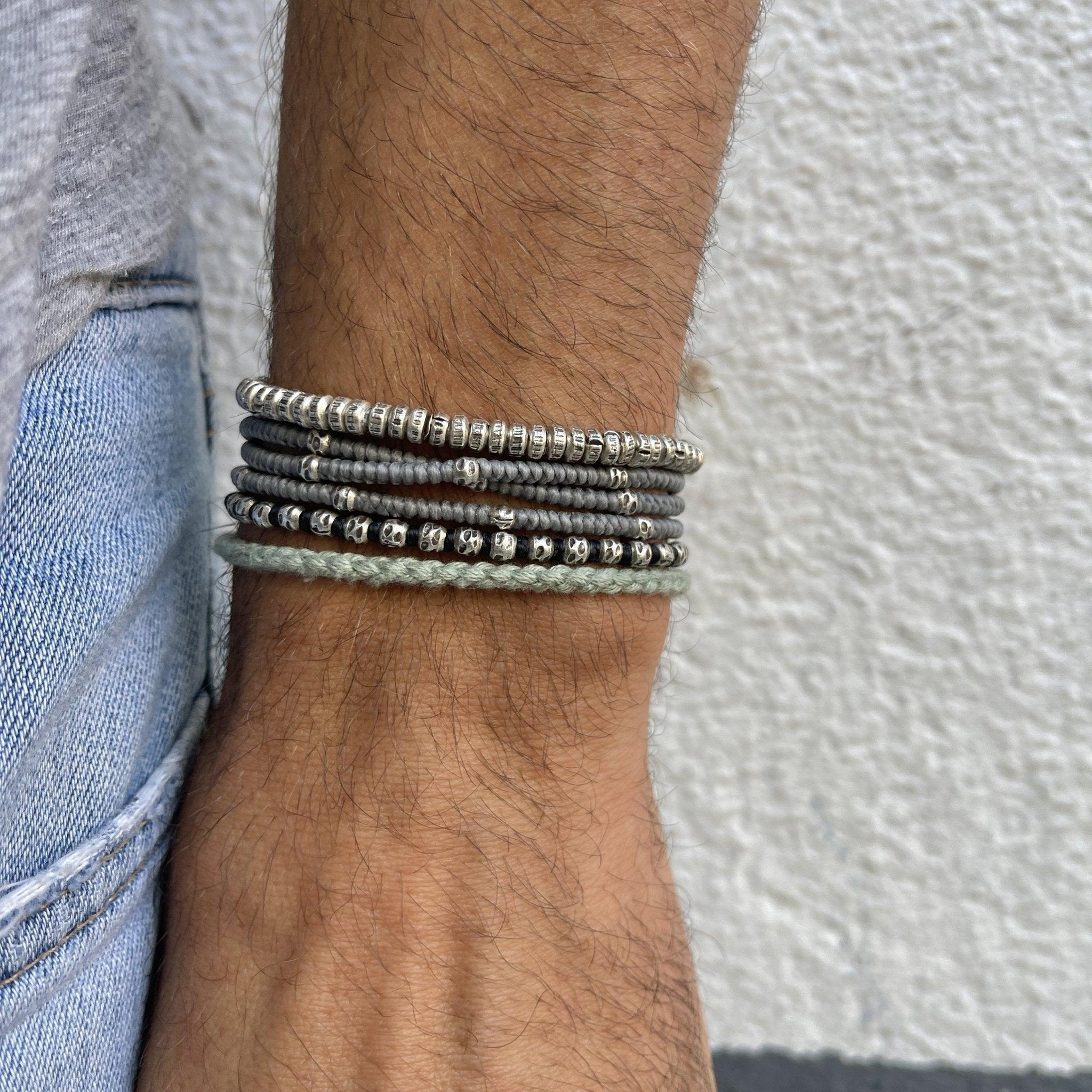3mm Triple Wrap "Kamasan" Braided Bracelet (Light Blue) - Image 3
